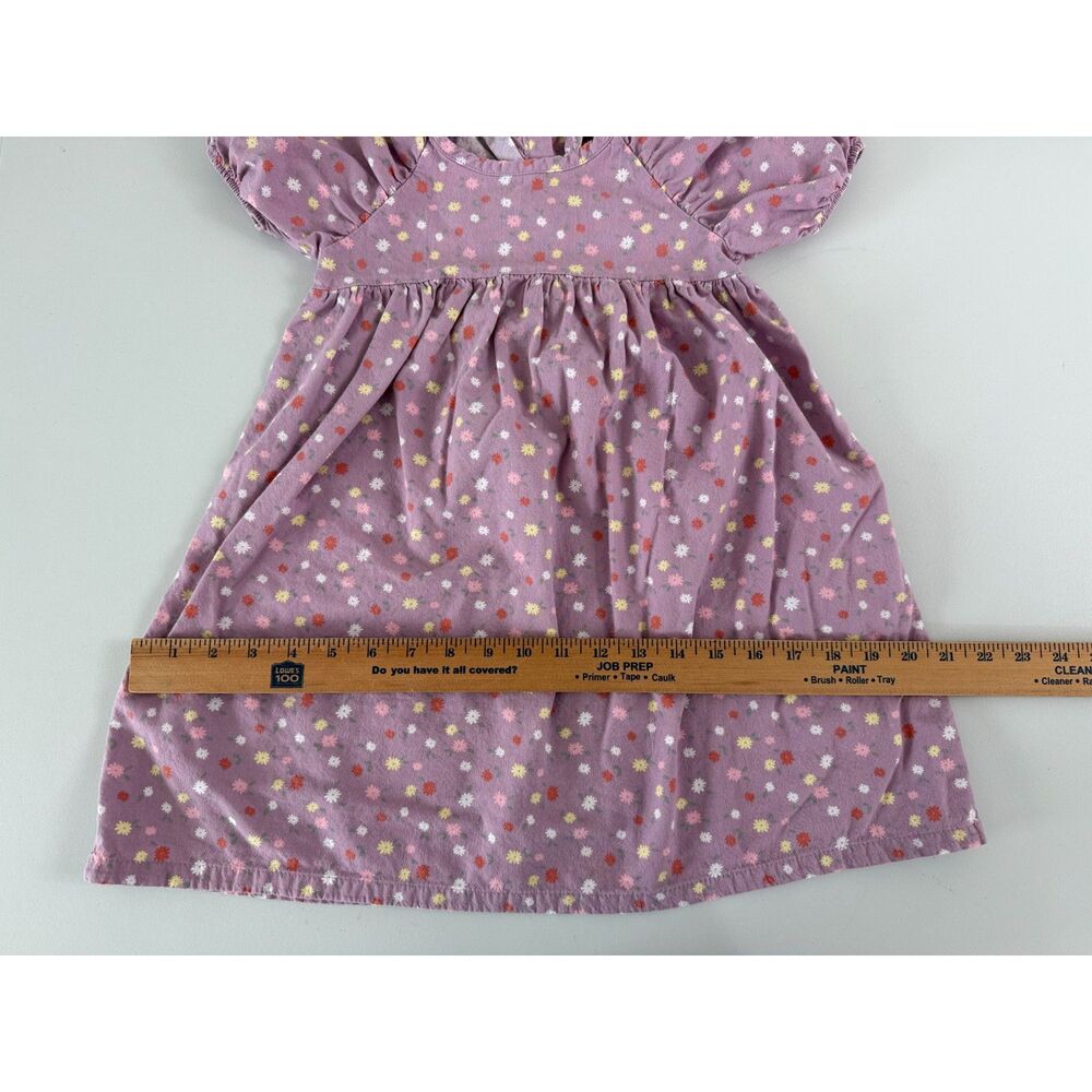 Wonder Nation Toddler Girls Purple Floral Short Sleeve Dress Size 5T - Picture 8 of 10